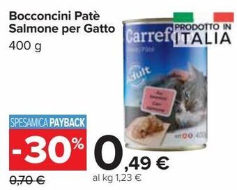 Carrefour Market Bocconcini paté salmone per gatto offerta
