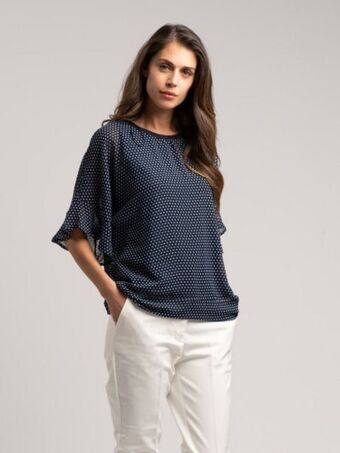 Invidia Camicia donna pois svasata con maniche a pipistrello offerta