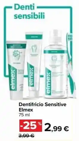 Carrefour Market Dentifricio sensitive elmex offerta