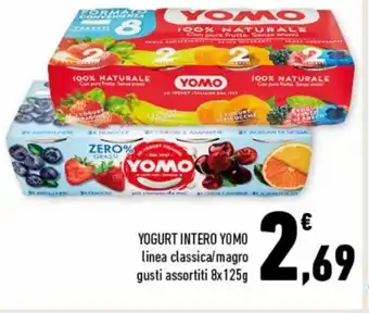 Conad Yomo Yogurt Intero linea classica/magro gusti assortiti 8 x 125 g offerta