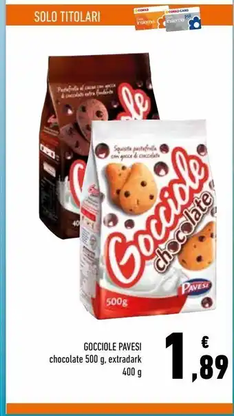 Conad Gocciole pavesi offerta