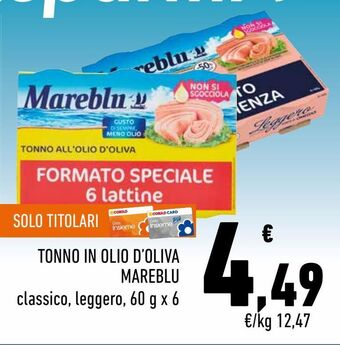 Conad Tonno in olio d'oliva mareblu offerta