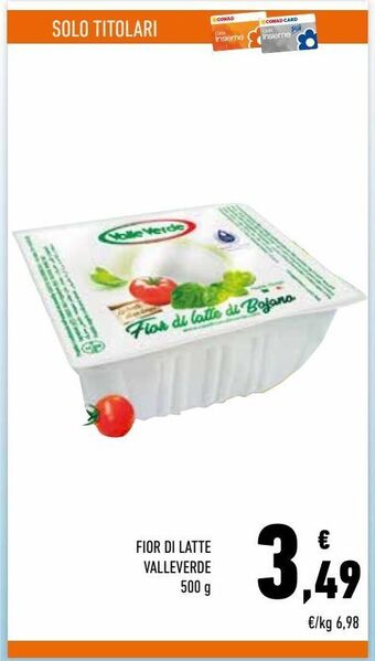 Conad Fior di latte valleverde offerta