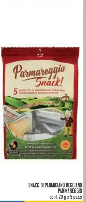 Spazio Conad Snack Di Parmigiano Reggiano Parmareggio conf. 20g x 5 pezzi offerta