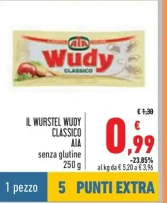 Spazio Conad IL Wurstel Wudy Classico Aia senza glutine 250g offerta