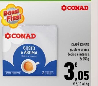 Conad Conad Caffè gusto e aroma deciso e intenso 2 x 250 g offerta