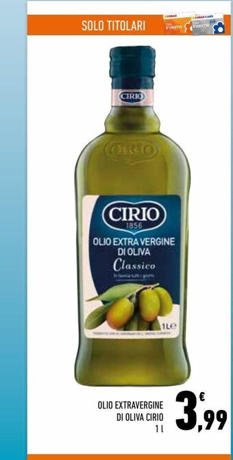 Conad City Olio extra vergine di oliva cirio 1 l offerta
