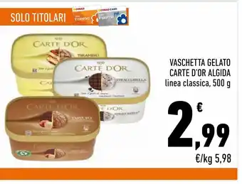 Vaschetta gelato carte d'or algida linea classica 500g