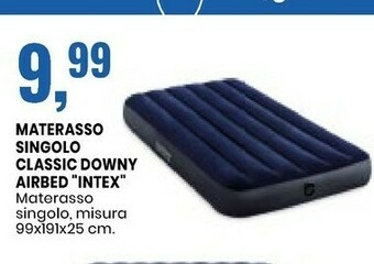 Intex DuraBeam Classic Downy Twin Materasso Singolo Blu