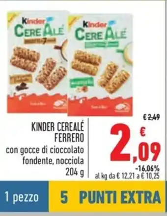 Spazio Conad Kinder Cerealè Ferrero 204g offerta