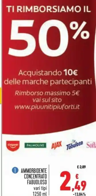 Spazio Conad Ammorbidente Concentrato Fabuoloso 1250ml offerta