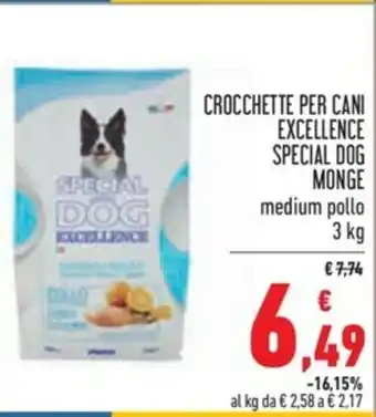 Spazio Conad Special Dog Crocchette Per Cani Excellence Monge 3kg offerta