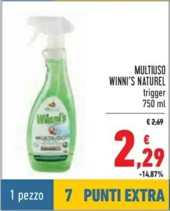 Spazio Conad Winni's Naturel Multiuso trigger 750ml offerta