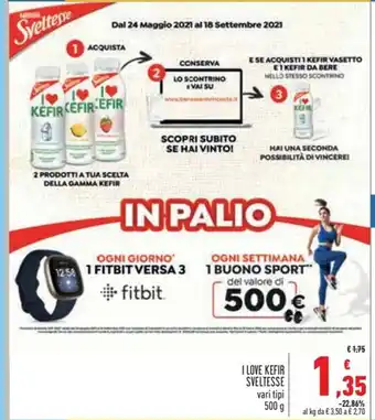 Spazio Conad I lOve Kefir Sveltesse 500g offerta