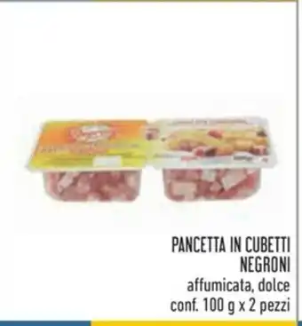 Spazio Conad Pancetta In Cubetti Negroni 100g offerta