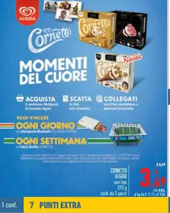 Spazio Conad Cornetto Algida 375g offerta