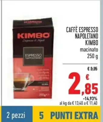 Spazio Conad Kimbo CAffè Espresso Napoletano 250g offerta