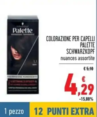 Spazio Conad Colorazione Per Capelli Palette Schwarzkopf offerta
