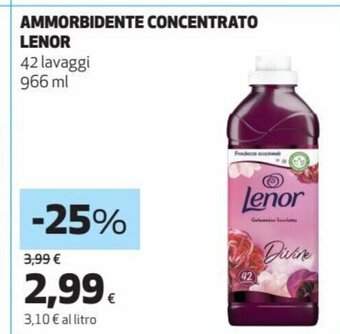 Coop Lenor Ammorbidente Concentrato 42 lavaggi 966 ml offerta
