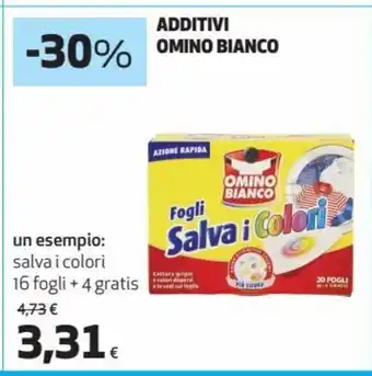 Coop Additivi Omino Blanco salva i colori 16 fogli + 4 gratis offerta