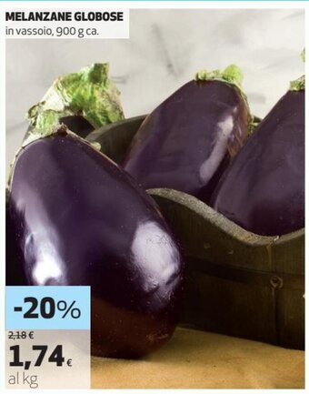 Coop Melanzane Globose in vassoio, 900 g ca. offerta