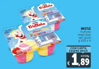 Deco Supermercati Nestlè fruttolo maxi duo vari gusti g 100 x 4 offerta