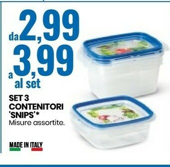 Eurospin Snips Contenitori per alimenti offerta