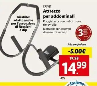 Lidl Attrezzature per addominali crivit offerta