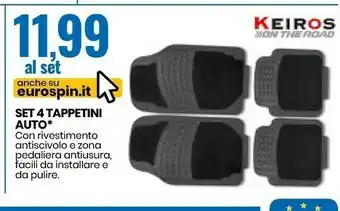Eurospin Tappetini auto offerta