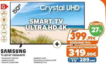 Expert Samsung TV LED 50'' UE50AU8070 offerta