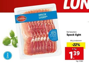 Lidl Dal salumiere Speck Light offerta