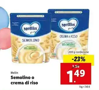 Lidl Mellin Crema Di Riso offerta