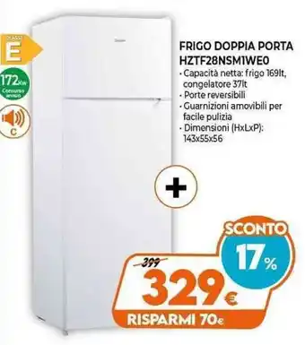 Expert Zoppas Frigo Doppia Porta HZTF28NSM1WE0 offerta