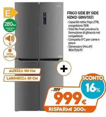 Expert Zoppas Frigo Side by Side HXMD-58NV1XE1 offerta