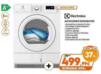 Expert Electrolux Asciugatrice EDH4284TOW offerta
