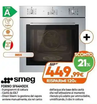 Expert smeg Forno SF64M3DX offerta