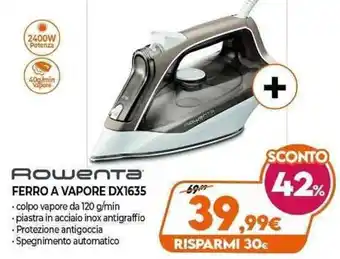 Expert Rowenta Ferro a Vapore DX1635 offerta