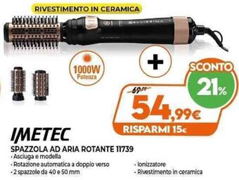Expert IMETEC Spazzola ad Aria Rotante 11739 offerta