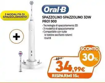 Expert Oral-B Spazzolino Spazzolino 3DW Pro1 900 offerta