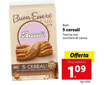 Lidl Bauli Trecciamore 5 Cereali Con Zucchero Grezzo Di Canna offerta