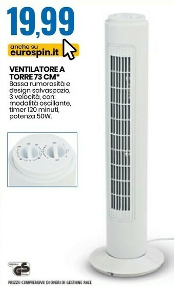 Eurospin Ventilatore offerta