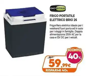 Expert Gio Style Frigo Portatile Electtrico Brio 26 offerta