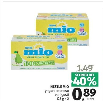 Pam Nestlè Mio Yogurt Cremoso Pera 250 G(ml) offerta