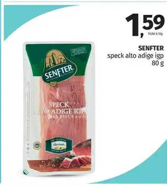 Pam Senfter Speck Alto Adige IGP Sudtiroler Speck 80 G(ml) offerta