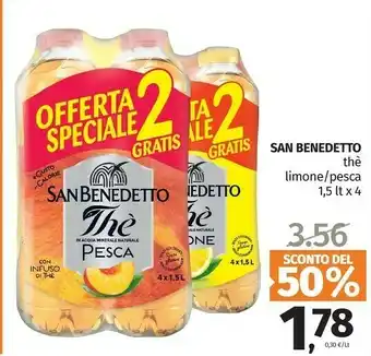Pam San Benedetto Thè Deteinato Alla Pesca 1500 G(ml) offerta