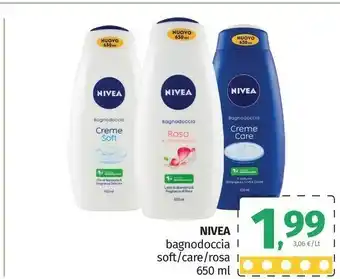 Pam Nivea Bagnodoccia Soft/ Care/ Rosa offerta