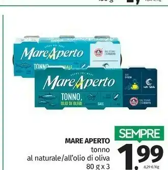 Pam Mare aperto Tonno All'Olio Di Oliva 240 G(ml) offerta
