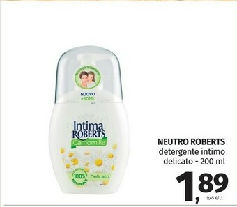 Pam Neutro Roberts Detergente intimo offerta