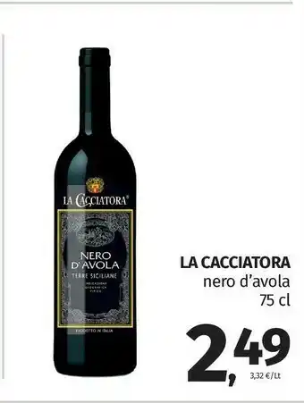 Pam La cacciatora Nero d'Avola offerta