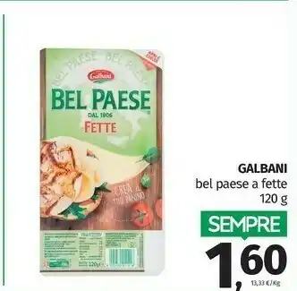 Pam Galbani Bel Paese Fette 120 G(ml) offerta